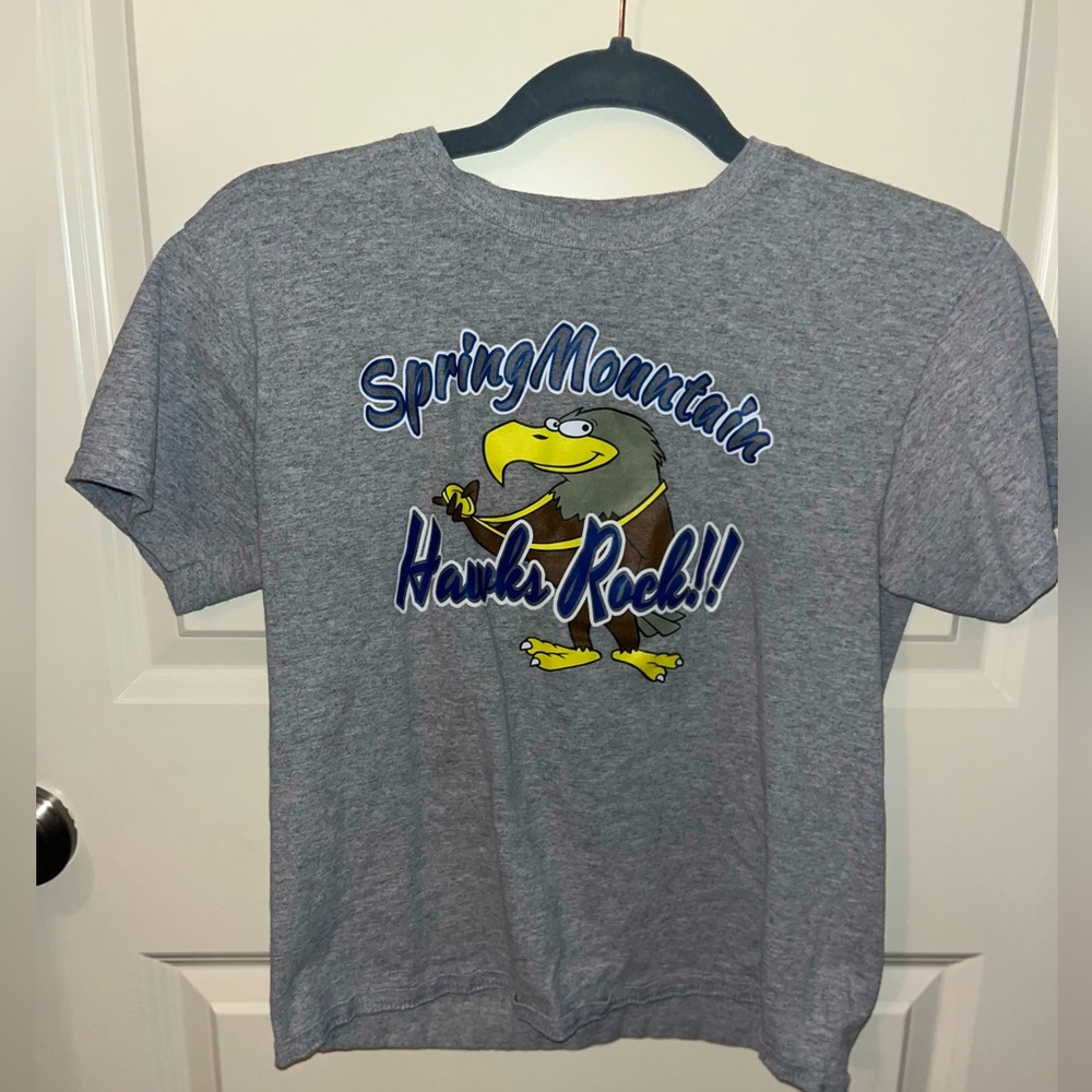 thrifted school baby graphic tee